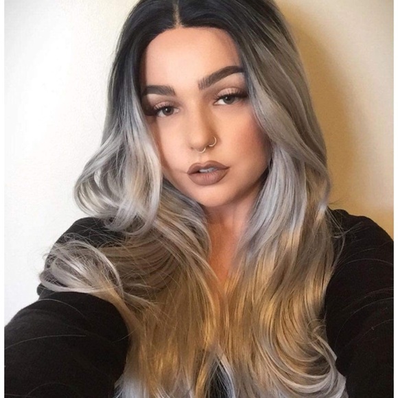 Sheer Beauté Ombre Gray Lace Front Wig